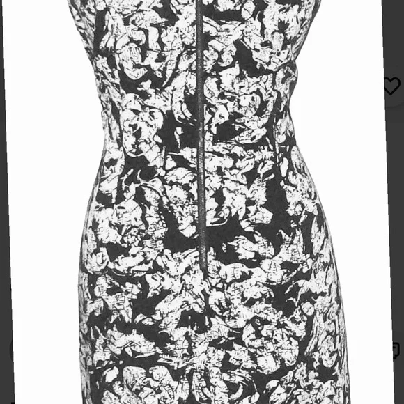 Ann Taylor. Elegant Black and White Floral Dress - Picture 5 of 9